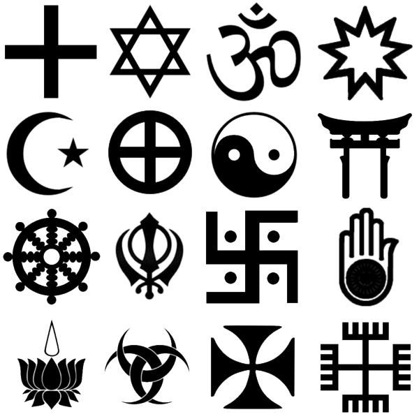 World Religious Symbols, Including Swastika, Jain Swastica - Religious Symbols Png (600x600), Png Download