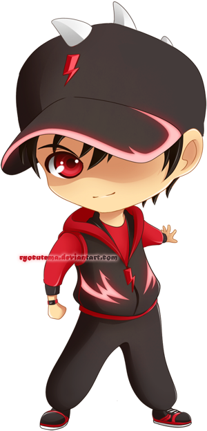 Boboiboy Images Chibi Boboiboy Halilintar Wallpaper - Hinh Anh Boboiboy Chibi (300x623), Png Download
