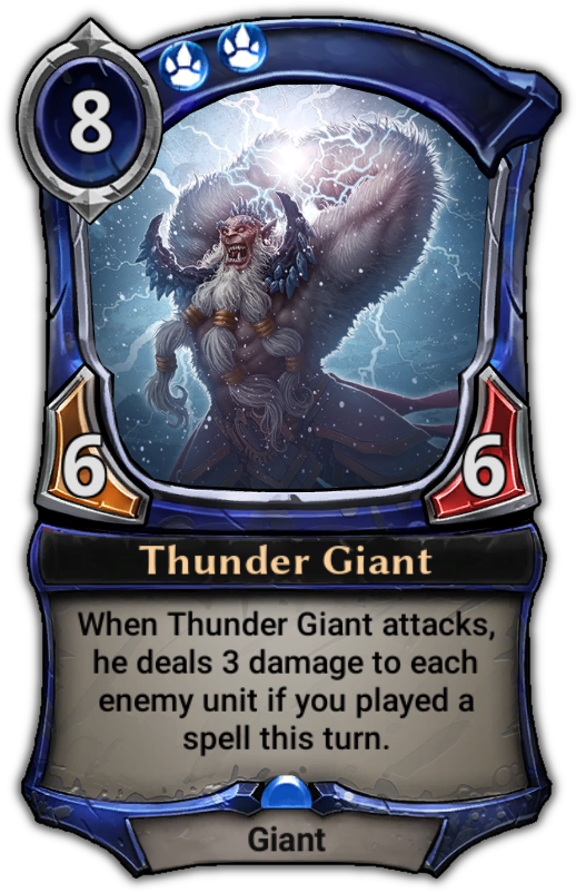 Thunder Giant - Eternal Card Game Oni (529x801), Png Download