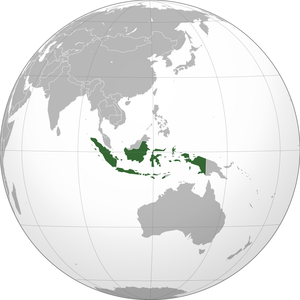 Indonesia Map - Svg - Indonesia In The World Map (1022x1024), Png Download