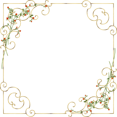 Golden Frame - Floral Designs For Cards (400x400), Png Download