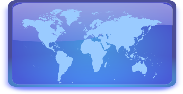 This Free Clipart Png Design Of Globe Map Clipart Has (600x307), Png Download