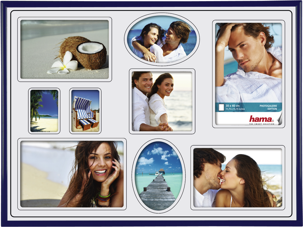 "madrid" Plastic Frame Gallery, Blue, 30 X 40 Cm - Clip-fix Photo Gallery Normal Glass (30x40cm) (1100x1100), Png Download