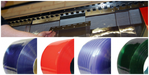 Pvc Strip Curtain - Pvc Strip Door Curtain (517x259), Png Download
