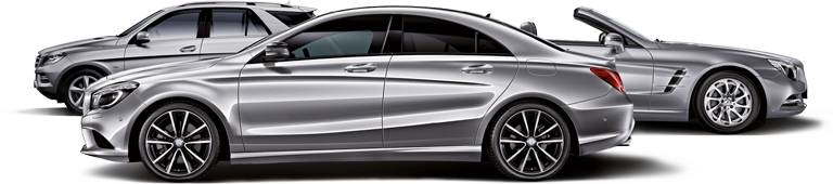 M 3cars - Mercedes Benz Cars Png (768x170), Png Download