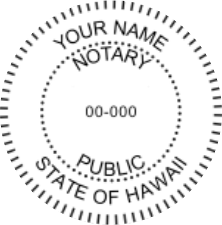 Hawaii Notary Self Inking Round Trodat Stamp - Dallas Notary Public (452x458), Png Download