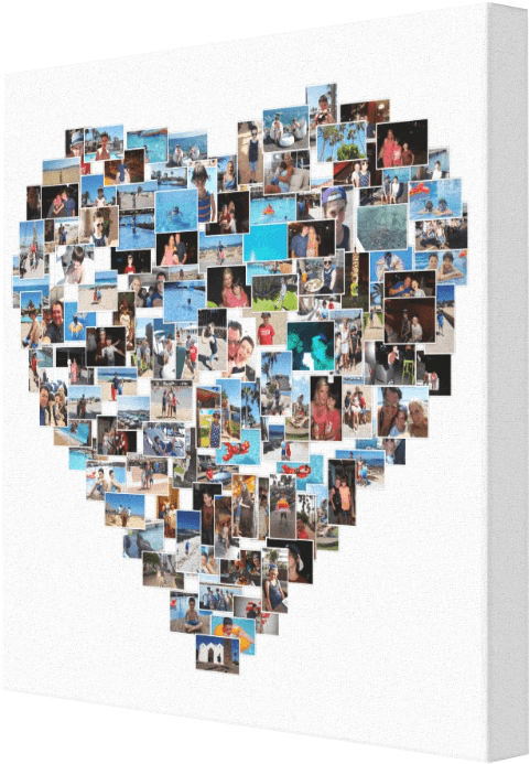 Heart Shape Collage - Collage (617x800), Png Download