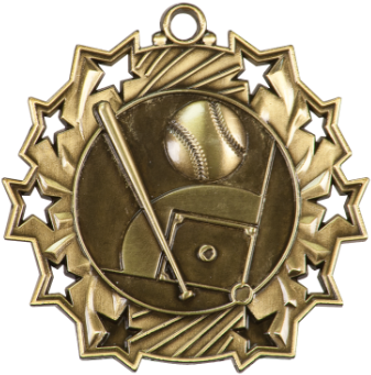 2 1/4" Baseball Medal Available In Gold/silver & Bronze - Volleyball Medal (350x349), Png Download