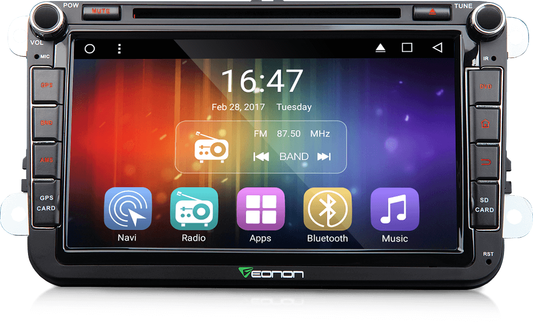 Android Marshmallow - Eonon Ga6153f Android 5.1 Car Dvd For Volkswagen Skoda/seat (1047x633), Png Download