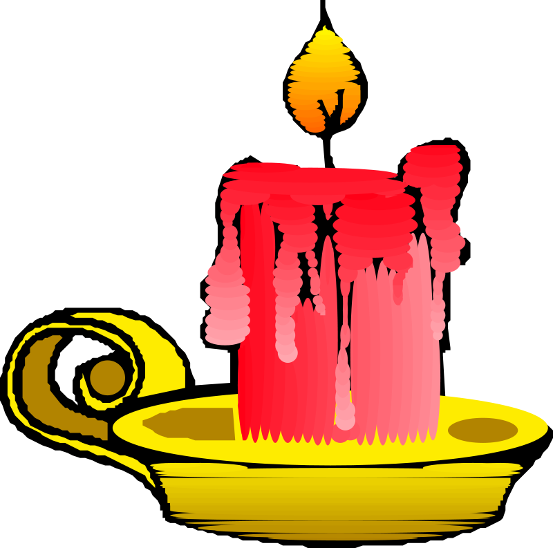 Deepavali Lamp Clipart - Cartoon Candle With Flame (800x793), Png Download