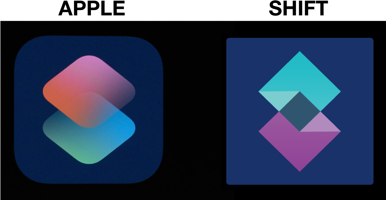 Apple Vs Shift Logo - Siri Shortcuts Logo (960x527), Png Download