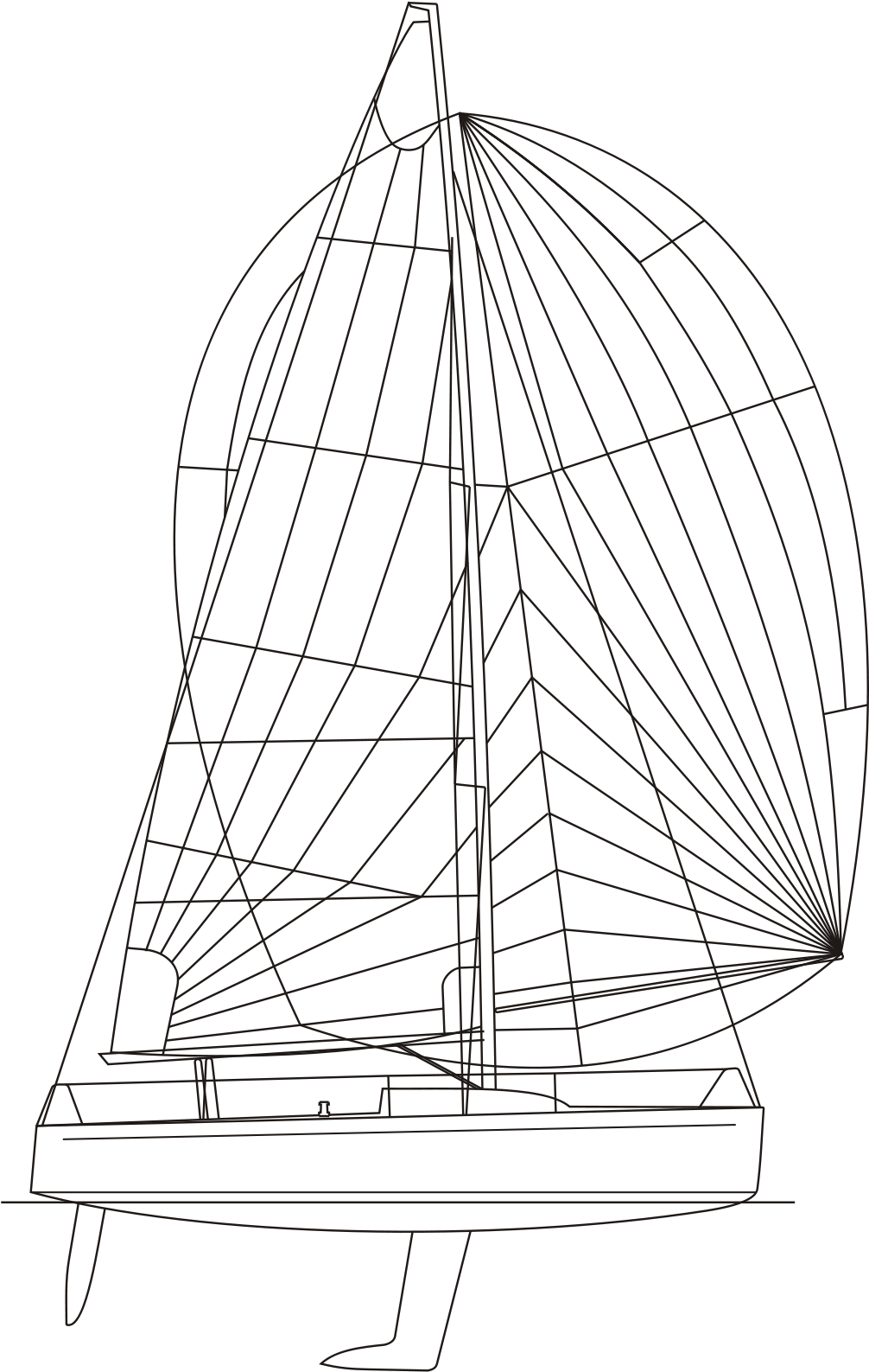 Sailing Boat Png Pictures - Beneteau Platu 25 Plan (1200x1600), Png Download