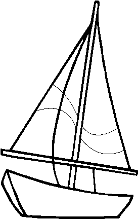 A Sailing Boat Coloring Page - Velero Dibujo Para Colorear (600x470), Png Download