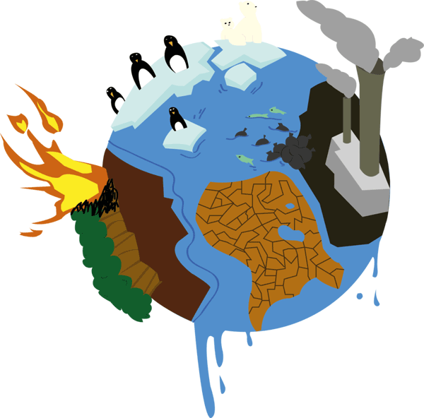 We Call The Result Global Warming, But It Is Causing - Global Warming Logo Png (600x592), Png Download