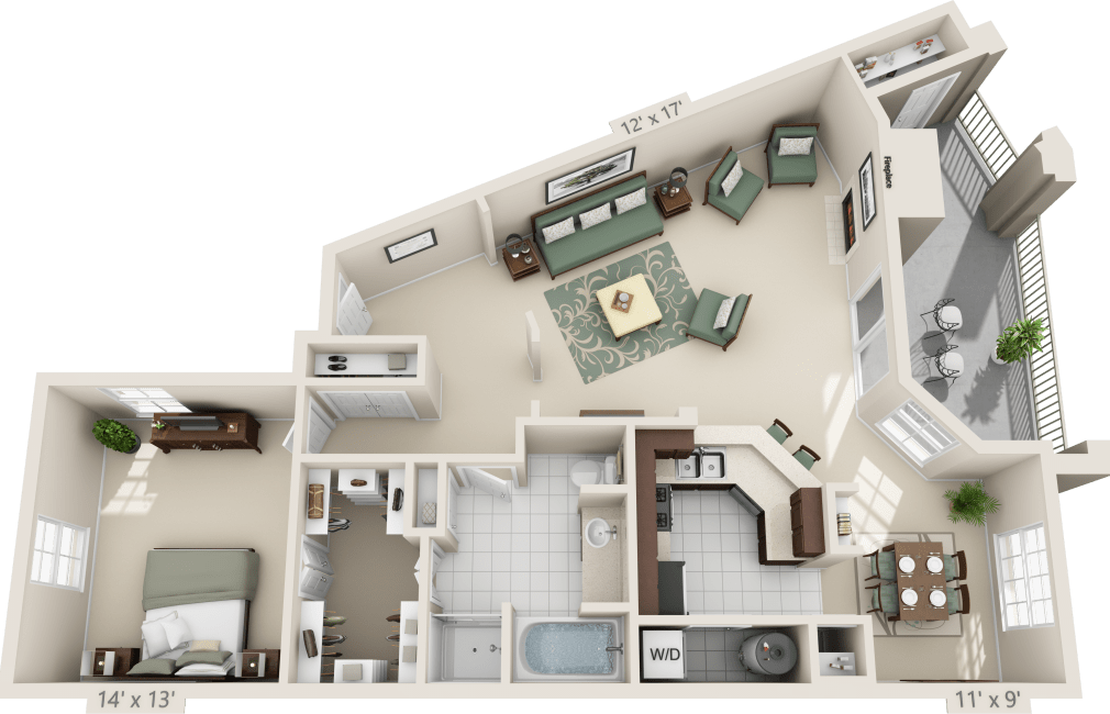 1-bedroom Apartment In San Antonio - San Antonio (1010x650), Png Download