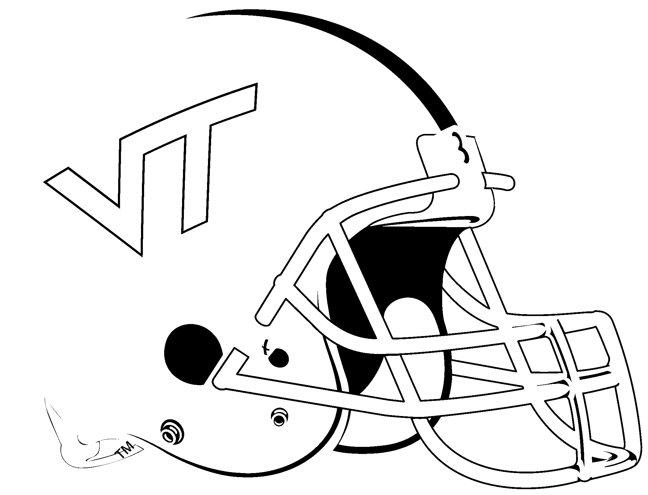 Virginia Tech Hokies Logo Black And White - Logos And Uniforms Of The Cleveland Browns (2400x2400), Png Download