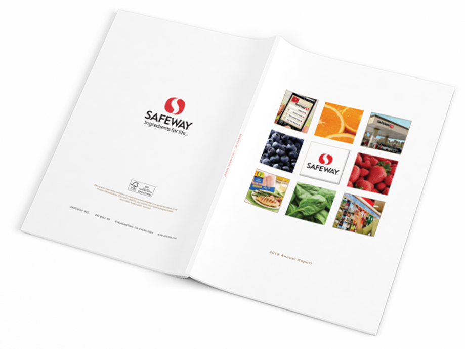 Safeway Annual Report Design - Graphic Design (919x689), Png Download