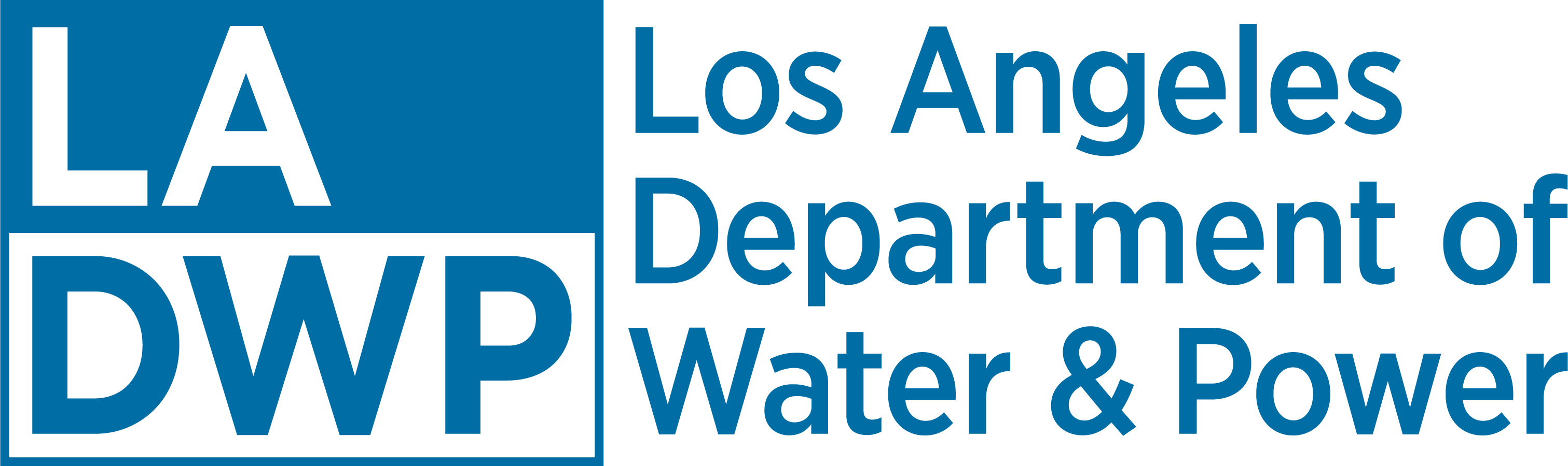 Ladwp Final Logo Lockup Main Cmyk - Los Angeles Department Of Water And Power Logo (3022x900), Png Download