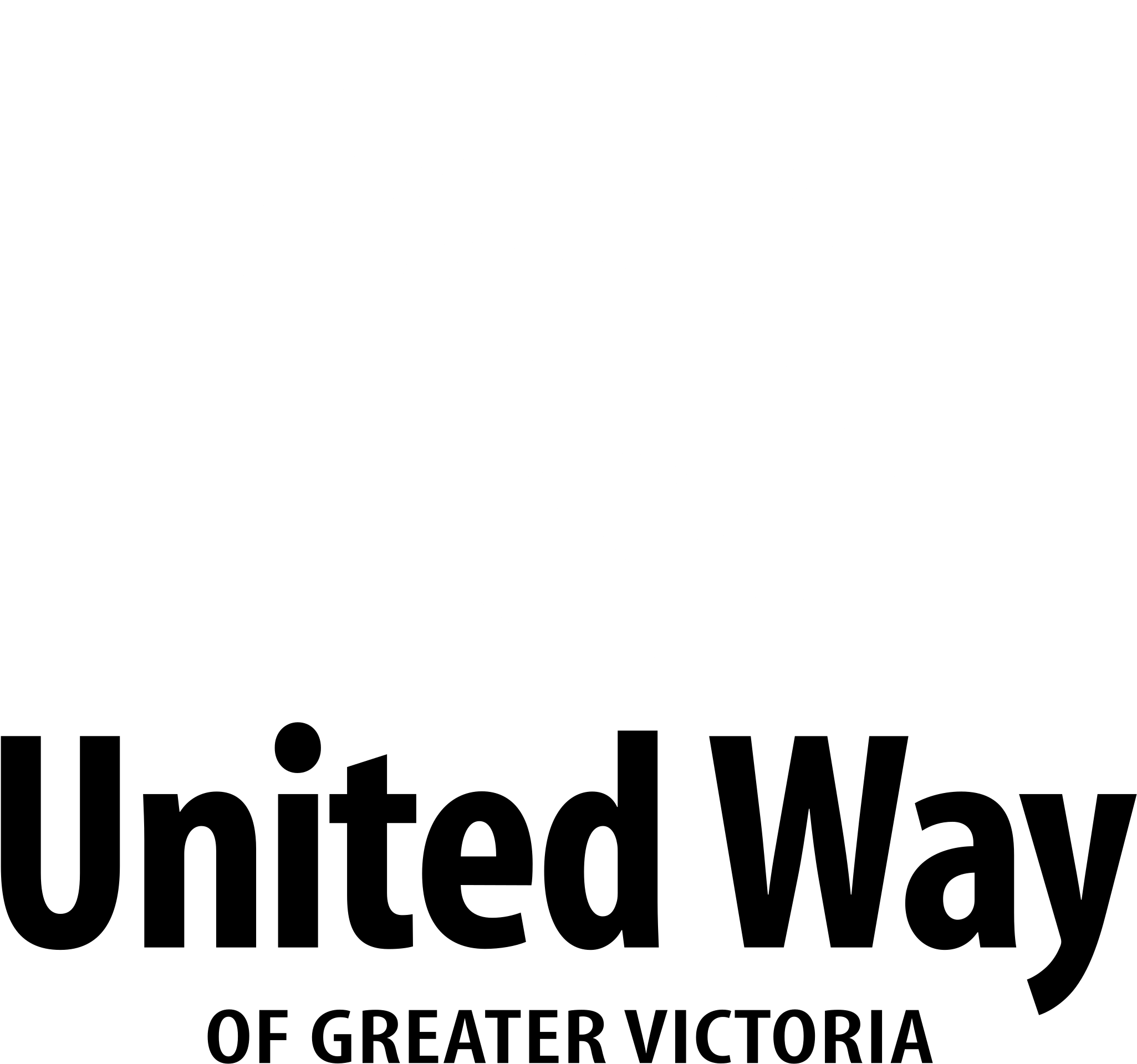 United Way Of Greater Victoria Logo Black And White - United Way 211 Card (2400x2400), Png Download