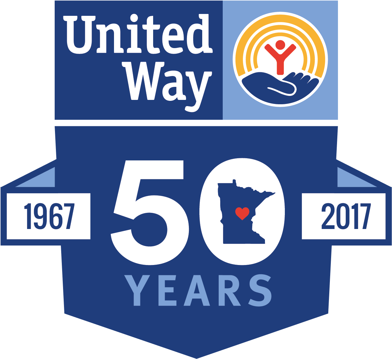 United Way 50 Years (1462x1337), Png Download