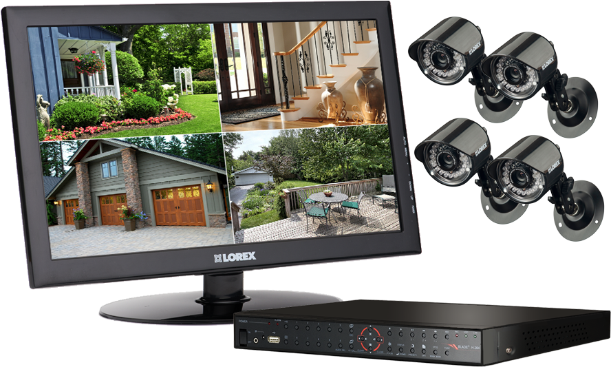 Security Camera Installations Lake County, Il - Lorex Home Security Camera System With 4 Outside Security (900x600), Png Download
