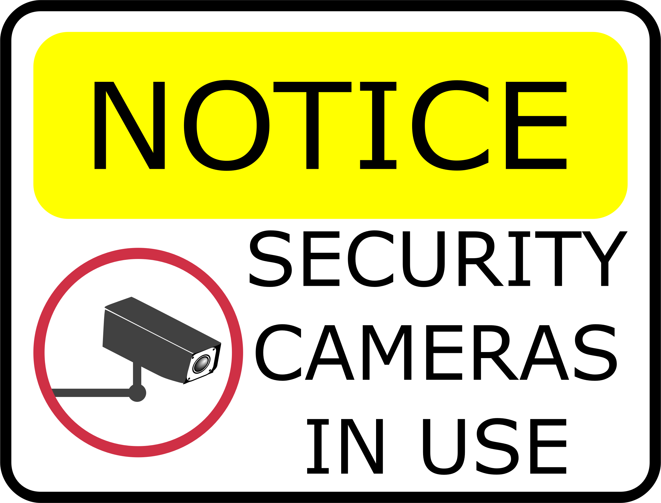 This Free Icons Png Design Of Security Camera Sign (2292x1746), Png Download
