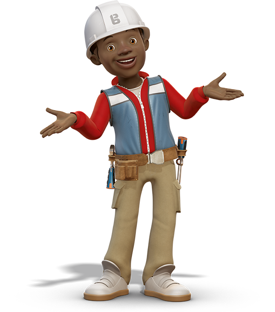 Bob The Builder Black (565x643), Png Download