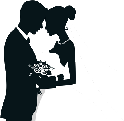 Free Bride And Groom Silhouette Png - Bride Groom Silhouette Png (500x500), Png Download