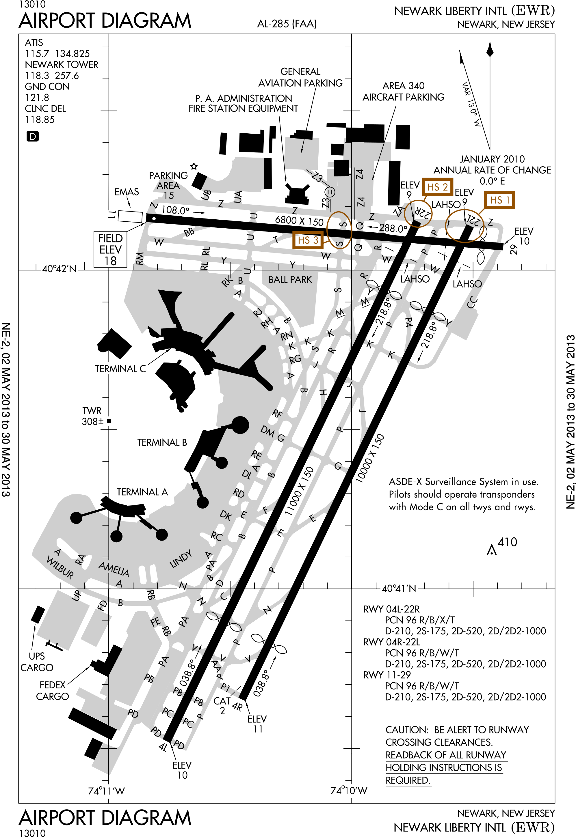 A Map Of Newark's Runways And Taxiways As They Currently - Ewr Runways (2000x2899), Png Download