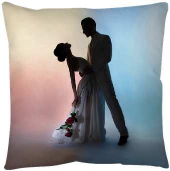 Wedding Couple Silhouette Groom And Bride On Colors - Bridegroom (400x400), Png Download