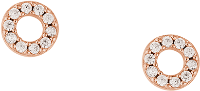Circle Outline Crystal Stud Set - Circle (1100x1200), Png Download