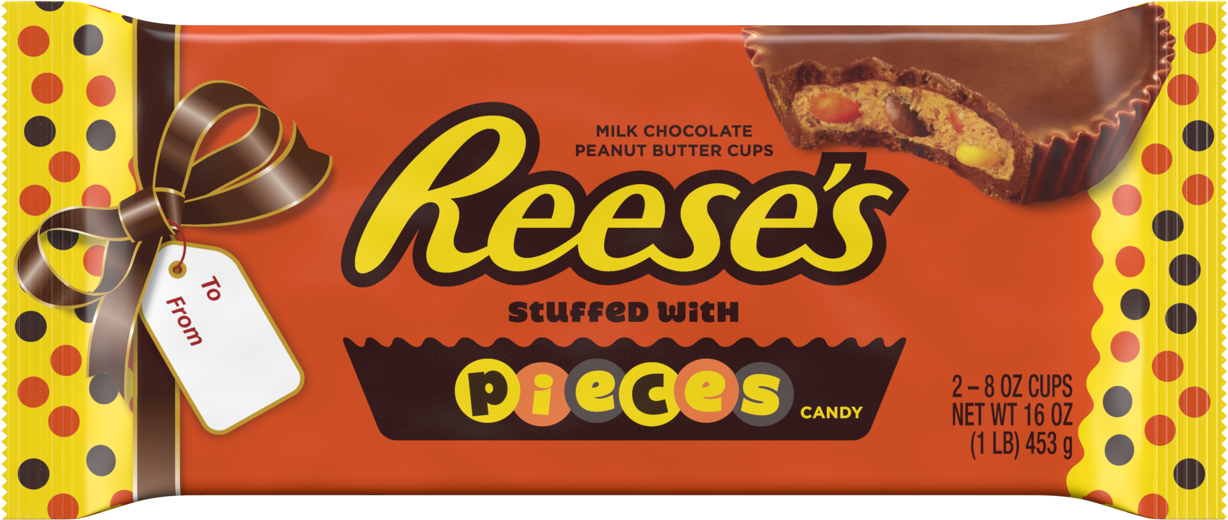 Reese's, Holiday Stuffed With Pieces Candy, - Reese's Pieces Nutrition Cups (3000x3000), Png Download