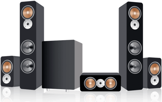 Surround Dolby Surround Sound Speakers System - Best Home Theater Systems (630x380), Png Download
