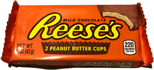 Chocolate Reeses Reesespeanutbuttercups Freetoedit - Reese's Peanut Butter Cups (527x240), Png Download