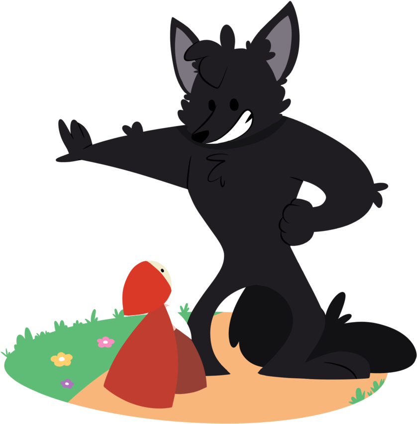 Little Red Riding Hood - Little Red Riding Hood Fox (865x924), Png Download