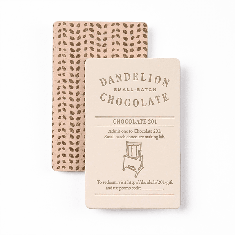 Chocolate 201 Class Gift Card - Dandelion Chocolate (810x810), Png Download