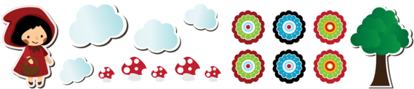 Little Red Riding Hood Room Icons (600x600), Png Download