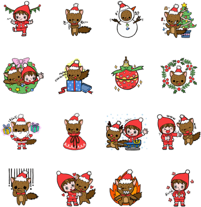 Merry Christmas Little Red Riding Hood (420x448), Png Download
