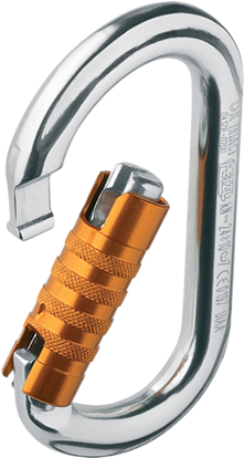 Petzl Ok Autolock Carabiner - Petzl M33 Tl Ok Oval Triact Gate Locking Karabiner (343x432), Png Download