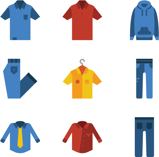 Man Clothes 80 Icons - Clothes Icons Man Png (600x564), Png Download