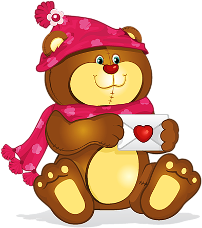 Valentines Day Cartoons, Teddy Bear Images, Cartoon - Пнг Влюбленные Мишки (500x500), Png Download