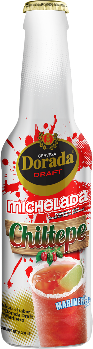 Botella Michelada Chiltepe - Dorada Draft (300x1122), Png Download