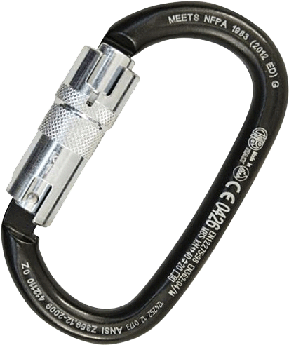 More Views - Kong 3 Stage Auto Lock Carbon Steel Carabiner (x-large) (509x514), Png Download