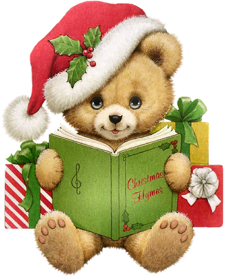 Clipart Christmas Bear - Christmas Teddy Bear Clipart (347x415), Png Download