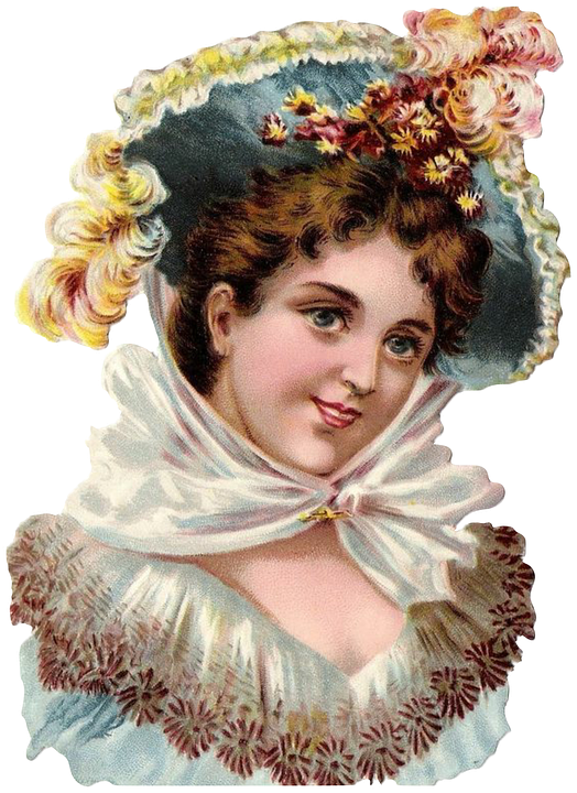 Vintage, Cute, Victorian, Girl, Woman, Antique, Page - False Victorian Ladies Collage Sheet 101 (524x720), Png Download
