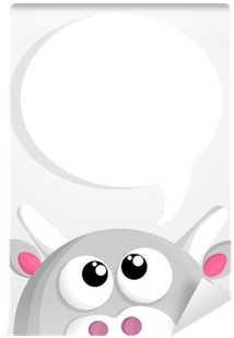 Cute Cartoon Cow With Speech Bubble Wall Mural • Pixers® - Cartoon (400x400), Png Download