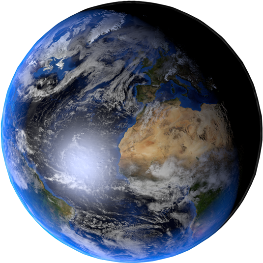 Planet Earth Clip Art On - Realistic Earth Clipart (600x568), Png Download