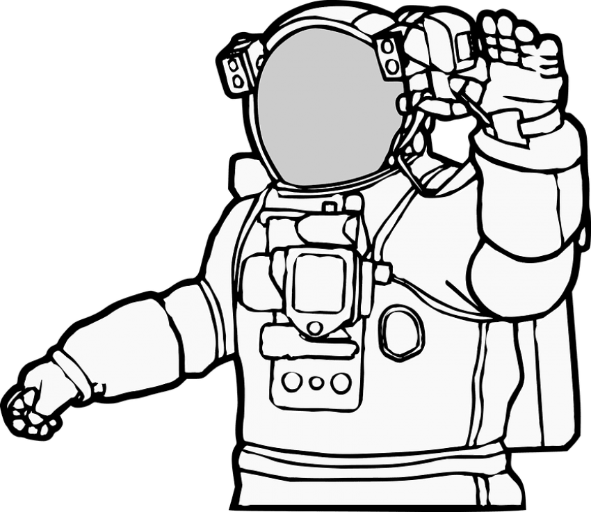 Free Png Astronaut Png Images Transparent - Astronaut Suit Drawing (850x736), Png Download