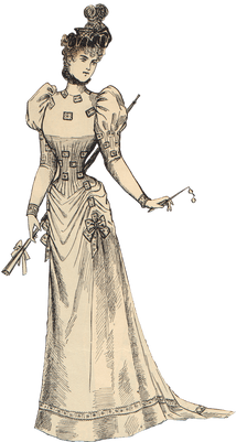 Victorian Vintage Woman - Victorian Lady Transparent (400x400), Png Download