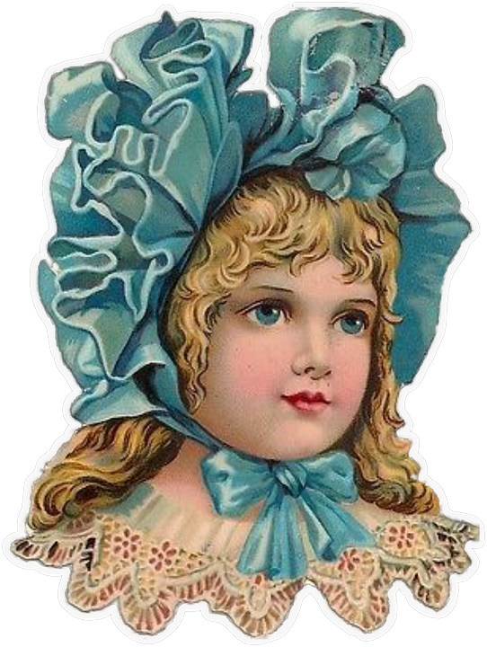 Vintage, Cute, Victorian, Girl, Woman, Antique, Page - Victorian Doll Scrap (542x720), Png Download
